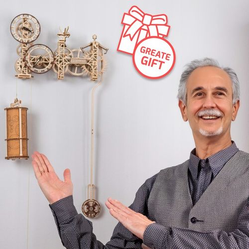 Drewniany Zegar Steampunk Wooden.City Puzzle 3D na Arena.pl