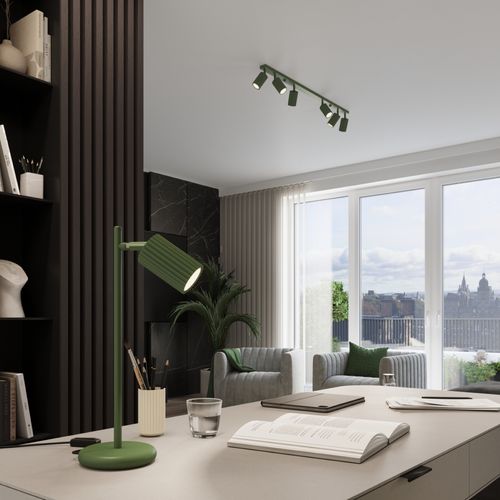 Lampa wisząca KARBON 3L zielona oliwka na Arena.pl