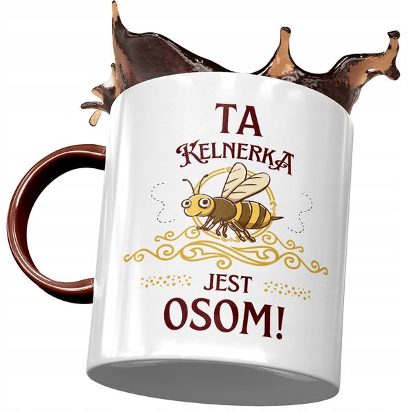 Kubek Bordowy Dla Kelnerki Ta Kelnerka Jest Osom Z Nadrukiem Ze Zdjęciem zdjęcie 1