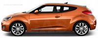 HYUNDAI VELOSTER - Listwy CHROM na drzwi boczne dekoracyjne chromowane