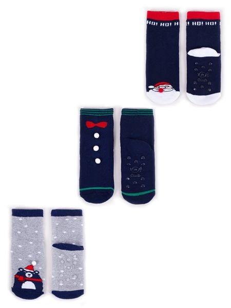 Skarpety dziecięce świąteczne frotte ABS 3PAK 17-19 YOCLUB zdjęcie 1