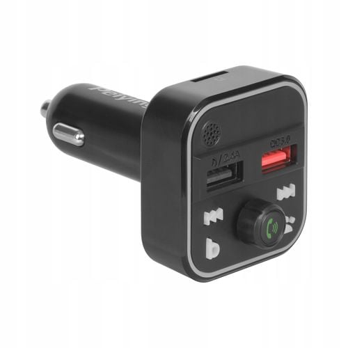 Transmiter FM Bluetooth 5.3 2xUSB SD ładowarka QC Peiying na Arena.pl