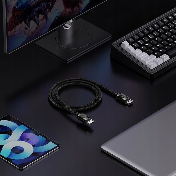 BASEUS KABEL DisplayPort 8K 60Hz HD PRZEWÓD AUDIO WIDEO PRZYŁĄCZE DP 2m zdjęcie 16