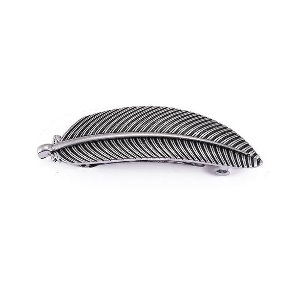 Metalowa spinka do włosów liść zdjęcie 1
