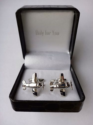 Srebrne spinki do mankietów Samolot na Arena.pl