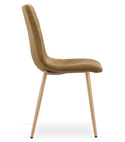 Krzesło TURIN - brązowy aksamit / nogi kolor drewna x 1 na Arena.pl