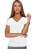 Koszulka MORAJ T-shirt damski klasyczny szpic biała XL