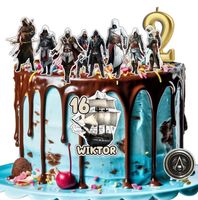 OPŁATEK ZESTAW NA URODZINY POSTACIE ASSASSIN GRA + IMIĘ