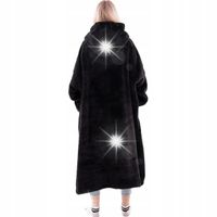 DUŻA BLUZA KOC KOCOBLUZA OVERSIZE GRUBA Z KAPTUREM SZLAFROK DAMSKA MĘSKA