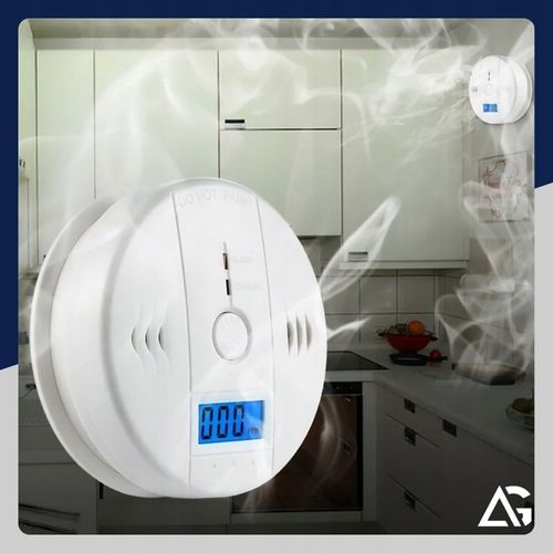 CZUJNIK CZADU GAZU WYKRYWACZ DETEKTOR TLENKU WĘGLA BEZPRZEWODOWY LCD na Arena.pl