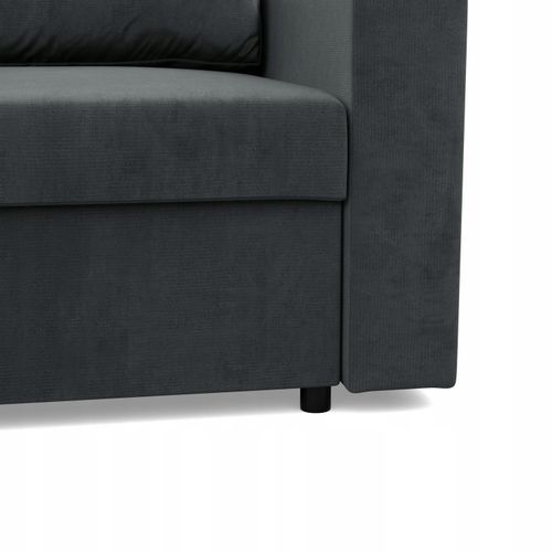 KANAPA NAROŻNIK NEO CIEMNY SZARY Nowoczesny Rozkładana KRONOS VELVET BONELL na Arena.pl