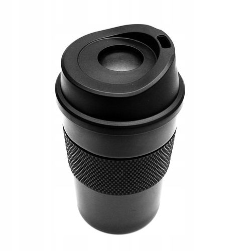 Czarny KUBEK TERMICZNY kawa na wynos MAŁY TERMOS 330ml PREMIUM na Arena.pl