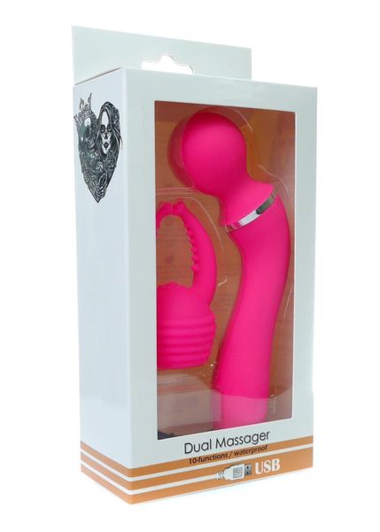 Dual Massager + overlay USB 10+10 functions Pink zdjęcie 14