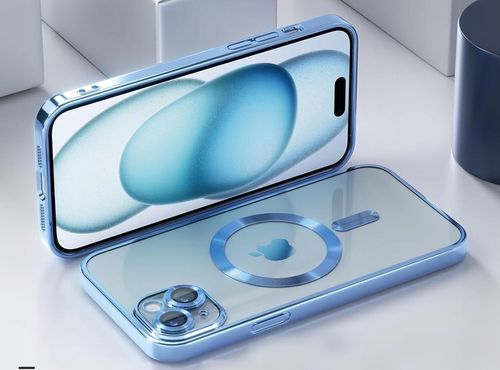 Etui CASE do iPhone 15 WZMACNIANE 360° do MagSafe SILIKONOWE + 2szt SZKŁO na Arena.pl