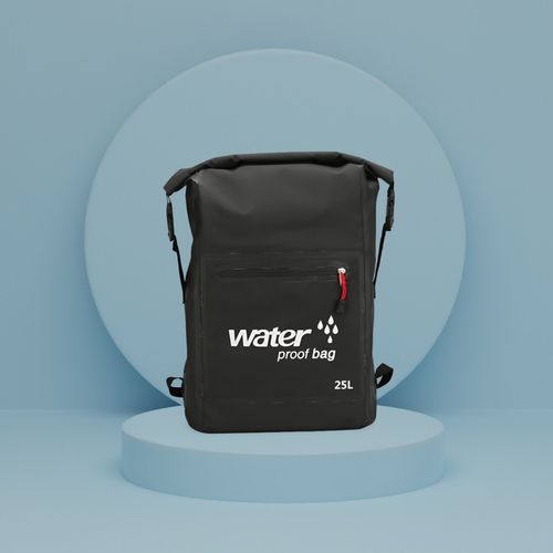 WODOSZCZELNY PLECAK TORBA WOREK WODOOPORNY 25L PODRÓŻNY TURYSTYCZNY CZARNY na Arena.pl