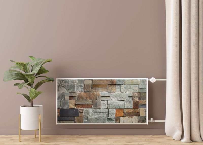 MATA Magnetyczna Na Kaloryfer Kamienna Ściana Mur 80cm x 60cm zdjęcie 7