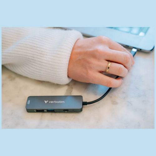 Hub USB Verbatim USB-C Essentials Multiport Hub 4 Port na Arena.pl