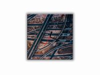 ZEGAR SZKLANY KWADRATOWY - Autostrada