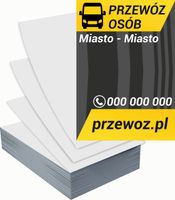 Ulotki A6 reklamowe firmowe 100szt PRZEWÓŻ OSÓB różne wzory PROJEKT GRATIS