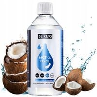 OLEJ MCT C8+C10 BeKeto W Płynie KWAS KAPRYLOWY z Kokosa Keto Bio 500ml