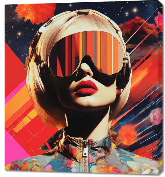 Obraz 90x100cm Retrofuturystyczna Muza zdjęcie 1