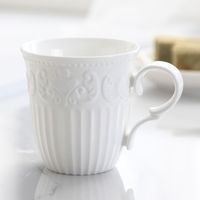 Kubek Do Kawy Lub Herbaty - 3D - Śliczna Porcelana - Idealny Na Prezent B Biały