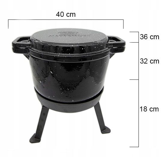 KOCIOŁEK 10L ŻELIWNY 3w1 emaliowany MARMUREK PRAŻONE DUSZONKI PRAŻUCHY zdjęcie 13