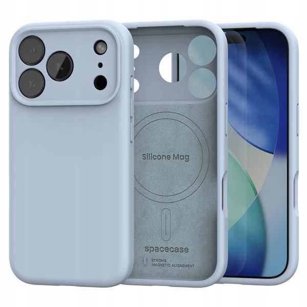 Spacecase Silicone Mag Iphone 17 Pro Baby Blue zdjęcie 7