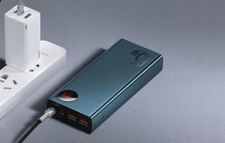 BASEUS POWERBANK 20000MAH 2X USB 1X USB-C PD QC 5A 65W LED CERTYFIKAT CE zdjęcie 2