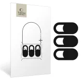 zaślepka tech-protect cam fit+ 3-pack na kamerę w laptopie - czarna