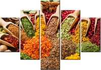 70 100CM OBRAZ 5 ELEM FESTIWAL PRZYPRAW DRUK PŁÓTNO