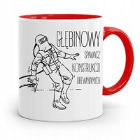 Kubek Czerwony Prezent Spawacza Głębinowy Spawacz Z Nadrukiem Ze Zdjęciem