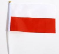 flaga chorągiewki 10szt. biało - czerwona polska