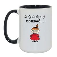 KUBEK "CO BY TU DZISIAJ ODJEBAĆ..." Wzór - Duży Biało-Czarny 450 ml