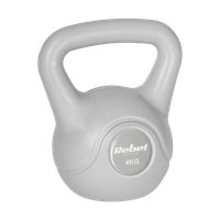 Kettlebell 4kg szary kettle hantel odważnik kula do ćwiczeń ABS Rebel