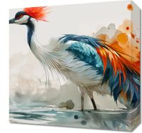 Obraz 40x40cm Żuraw w Akwareli