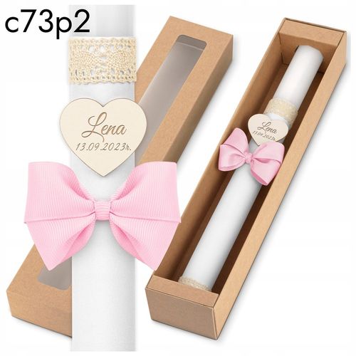 Świeca Komunijna + pudełko - Świeca do Komunii - Imienna Świeca na na Arena.pl