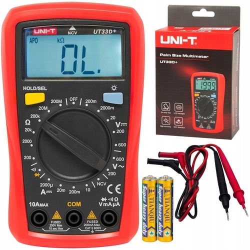 MULTIMETR MIERNIK PRĄDU NAPIĘCIA AC ZESTAW UNI-T UT33D+ na Arena.pl