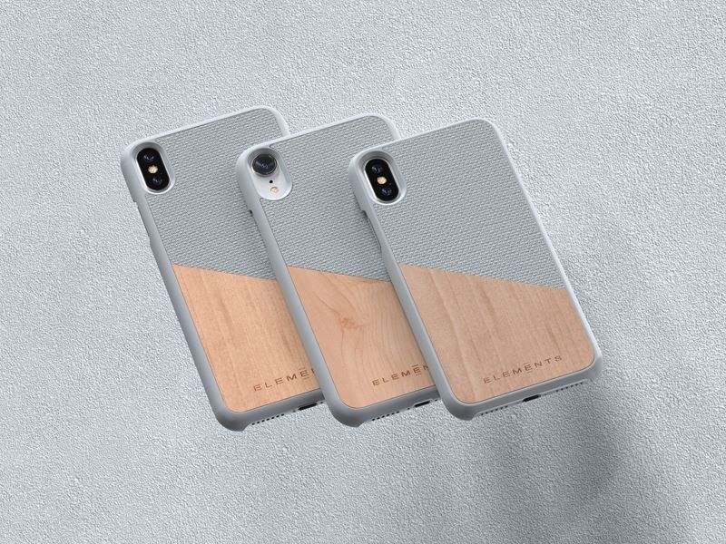 Nordic Elements Original Hel - Drewniane etui iPhone Xs Max (Light Grey) zdjęcie 5