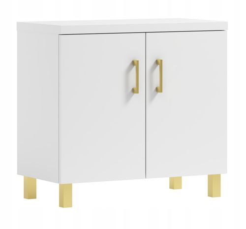 Szafka łazienkowa pod umywalkę Roco 50 biały/GOLD na Arena.pl