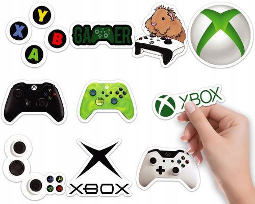NAKLEJKI NA ZESZYT NALEPKA Z POSTACIAMI KONSOLA XBOX GRA WZORY 10SZT na Arena.pl