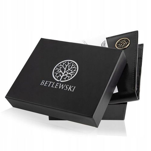 Skórzany portfel męski Betlewski RFID premium slim na Arena.pl