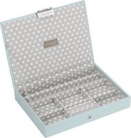 Szkatułka na biżuterię Stackers classic błękitno-szara z pokrywką