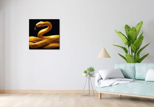 Obraz 60x60cm Złoty Wąż na Arena.pl