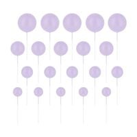 Toppery na tort kulki fioletowe jasne matowe, 20 szt.