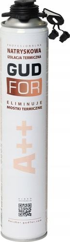 Pianka PUR do ociepleń izolacji, 2 dysze do natryskiwania 850ml GUDFOR A++ na Arena.pl