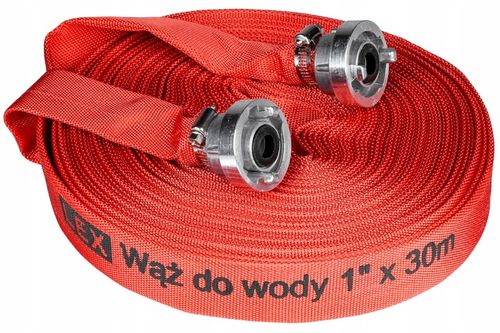 WĄŻ STRAŻACKI 1"30m do pompy wody szamba MOCNY TRWAŁY wąż parciany 2 złącza na Arena.pl