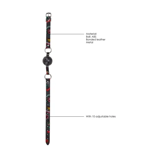 ouch! oddychający knebel kulkowy skorzany regulowany czarny na Arena.pl