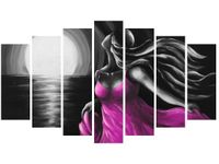 80CM 140CM OBRAZ 7 ELEM DZIEWCZYNA SUKIENCE ŚCIENNY