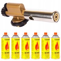 PALNIK GAZOWY ŻELIWNY Z METALU NA KARTUSZE MOSIĄDZ LUTLAMPA +6